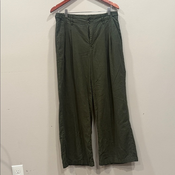 American Eagle Outfitters Pants - American Eagle Outfitters Olive Green Wide Leg Pant